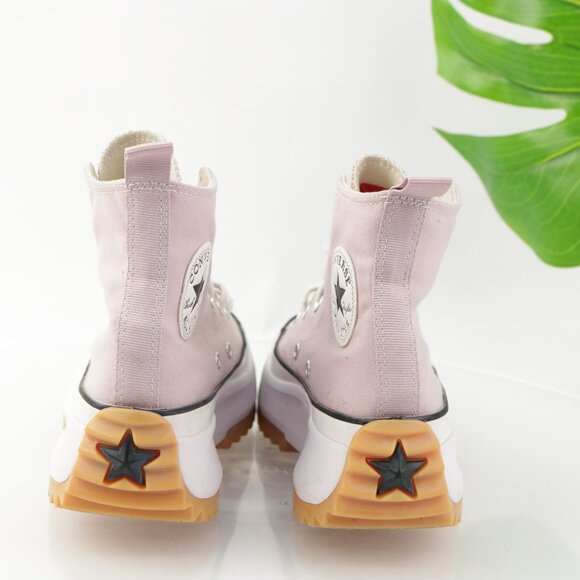 Converse Womens Run Star Hike Hi Sneaker Size 7 Pink White Platform Lace Up Shoe - Picture 4 of 14